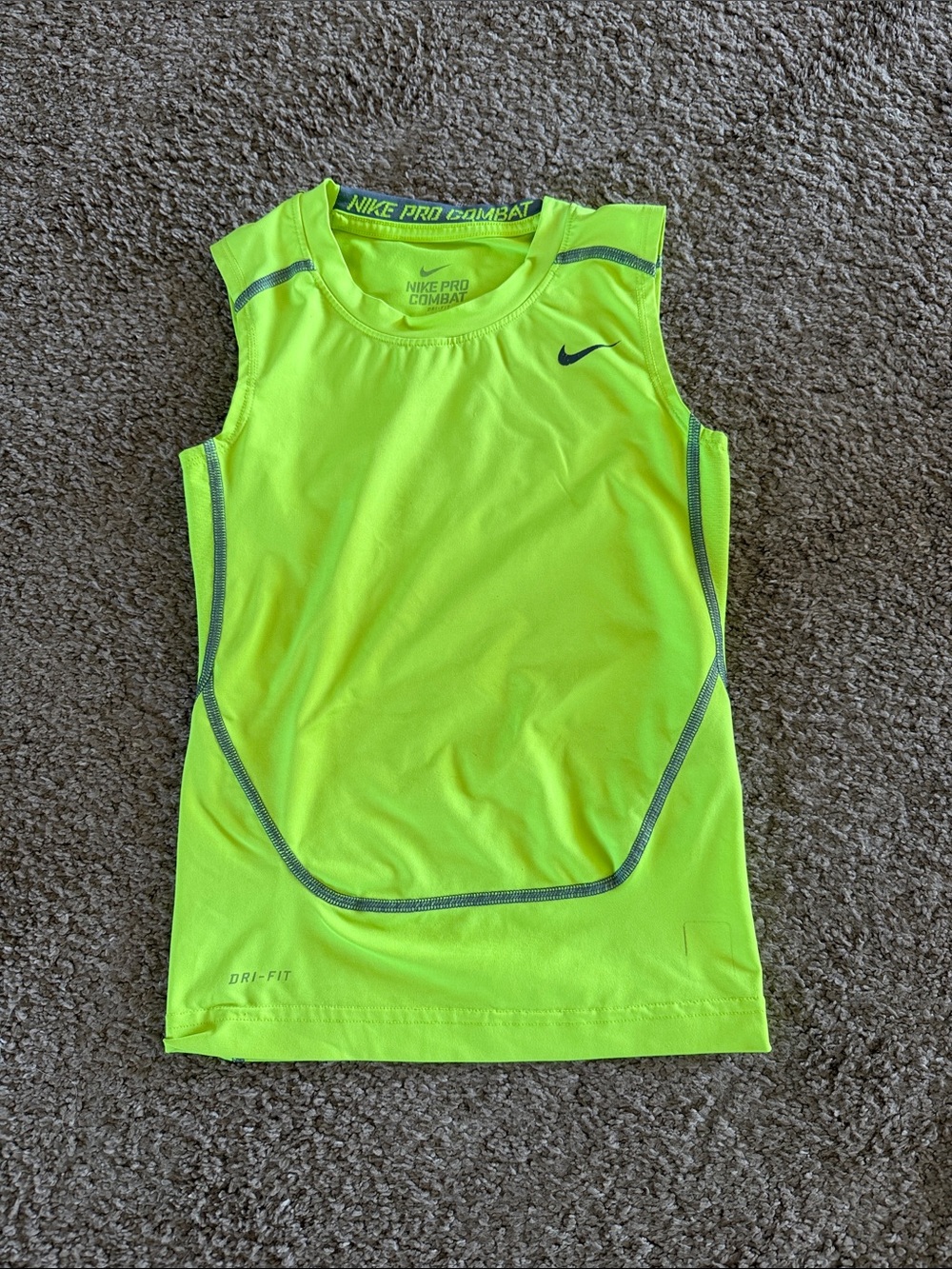 Nike Neon Yellow Sleeveless Dri-FIT Training Top